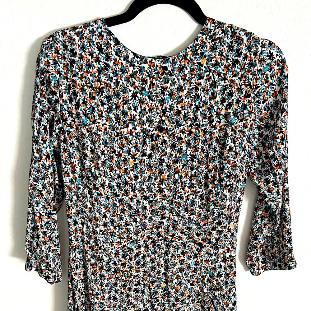 NWT Flower Long Sleeve Midi Dress Loft